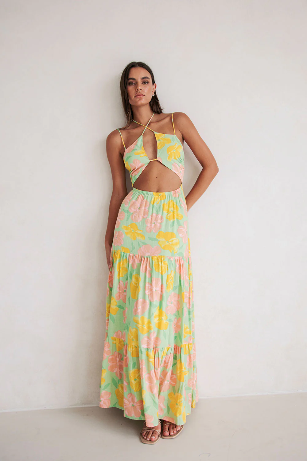 Addis Dress - Rose Fill Green - Image 3