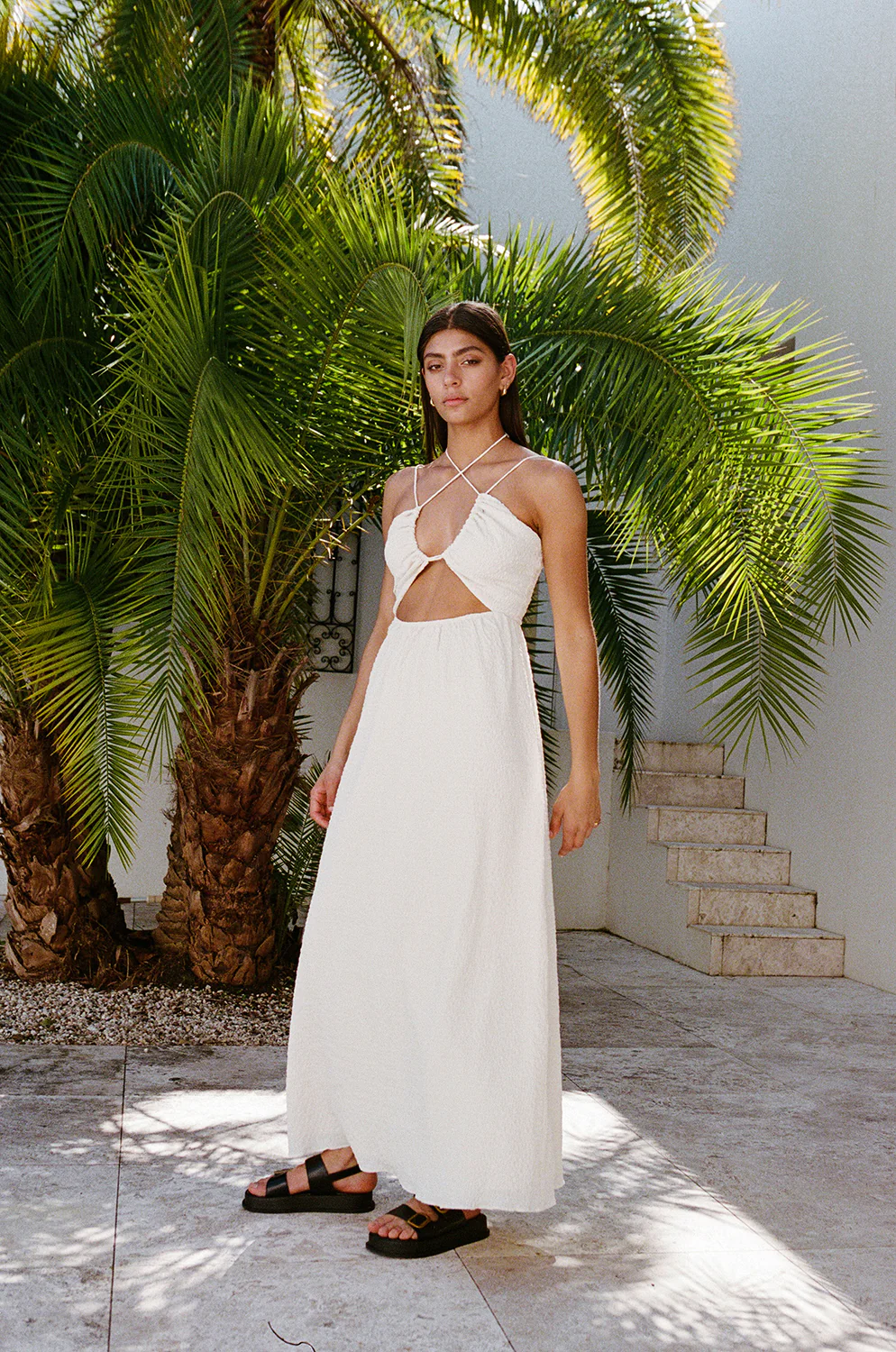 Bardot Dress - Cream - Image 6