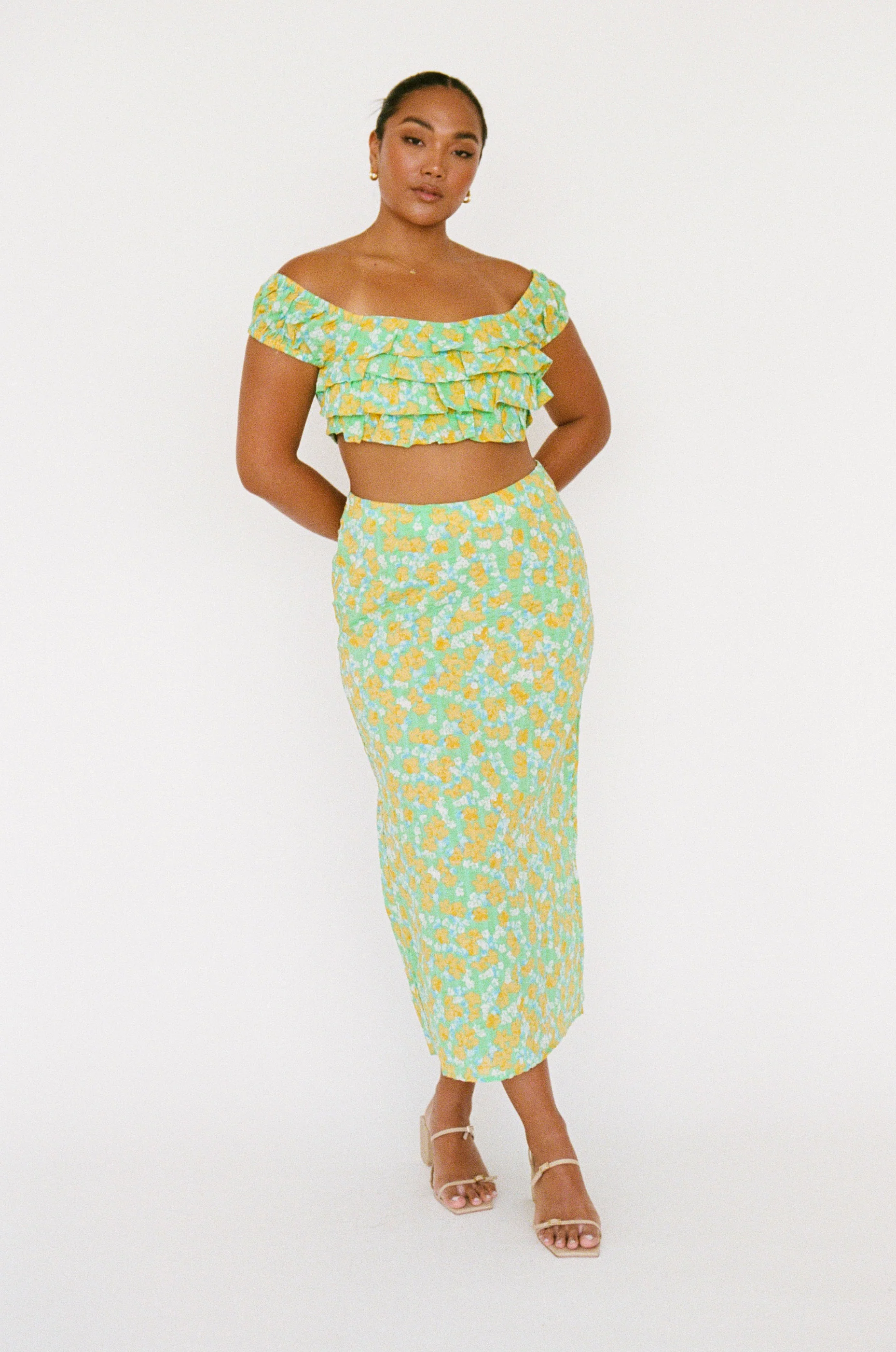 Brielle Midi Skirt - Green - Image 6