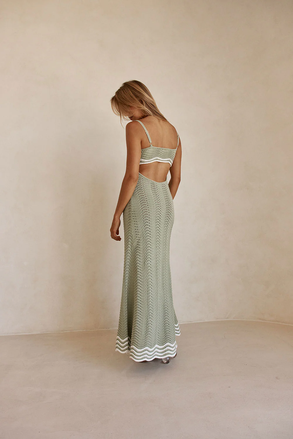 Scallop Knit Maxi Dress - Image 4