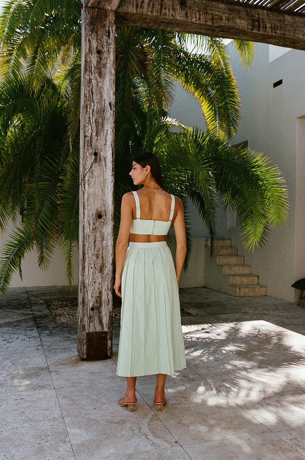 Dien Wrap Skirt - Green - Image 3