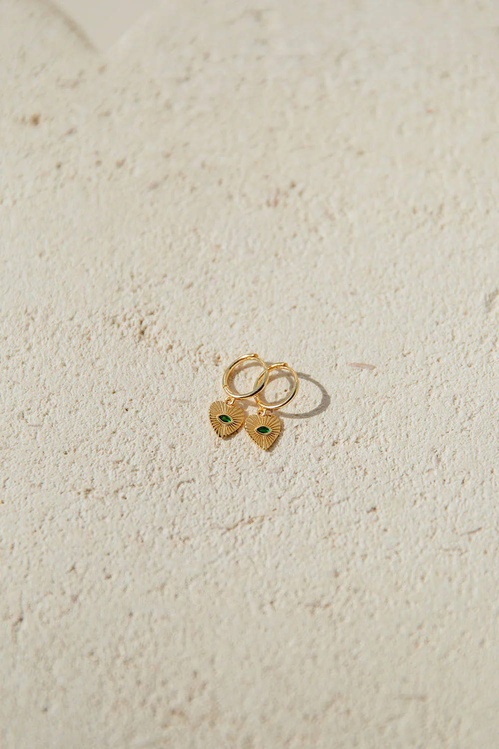 Emerald Heart Earrings - Image 2