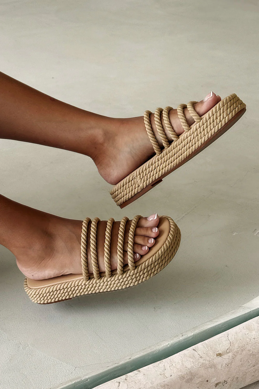 Fiore Platform Sandals - Natural - Image 3