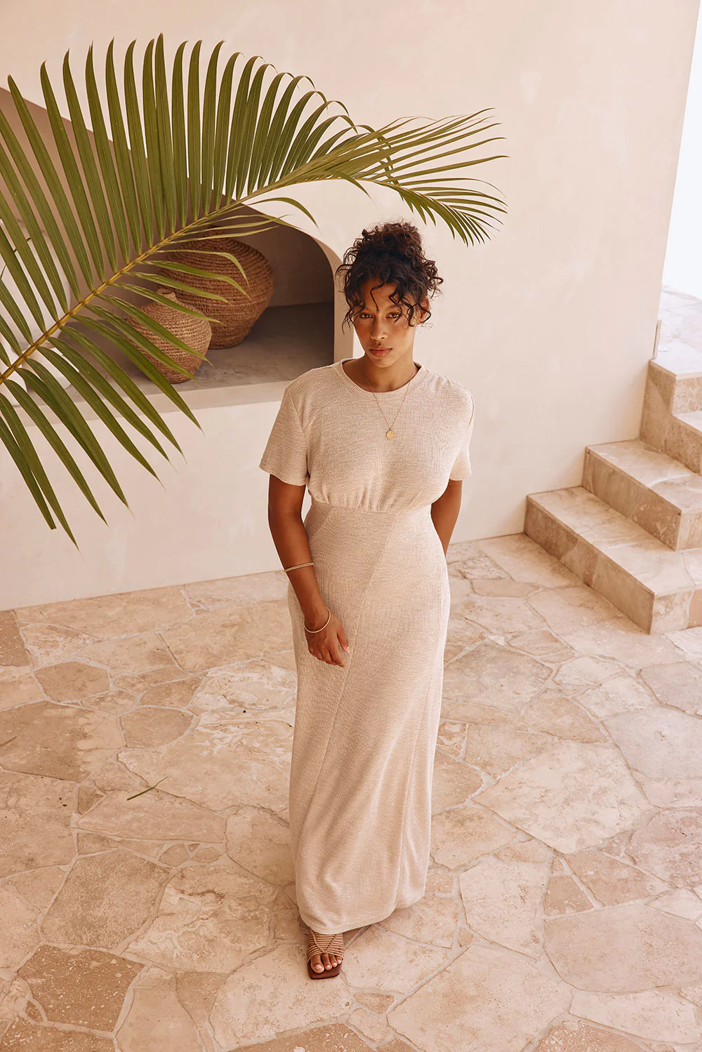 Gizelle Dress - Beige - Image 2