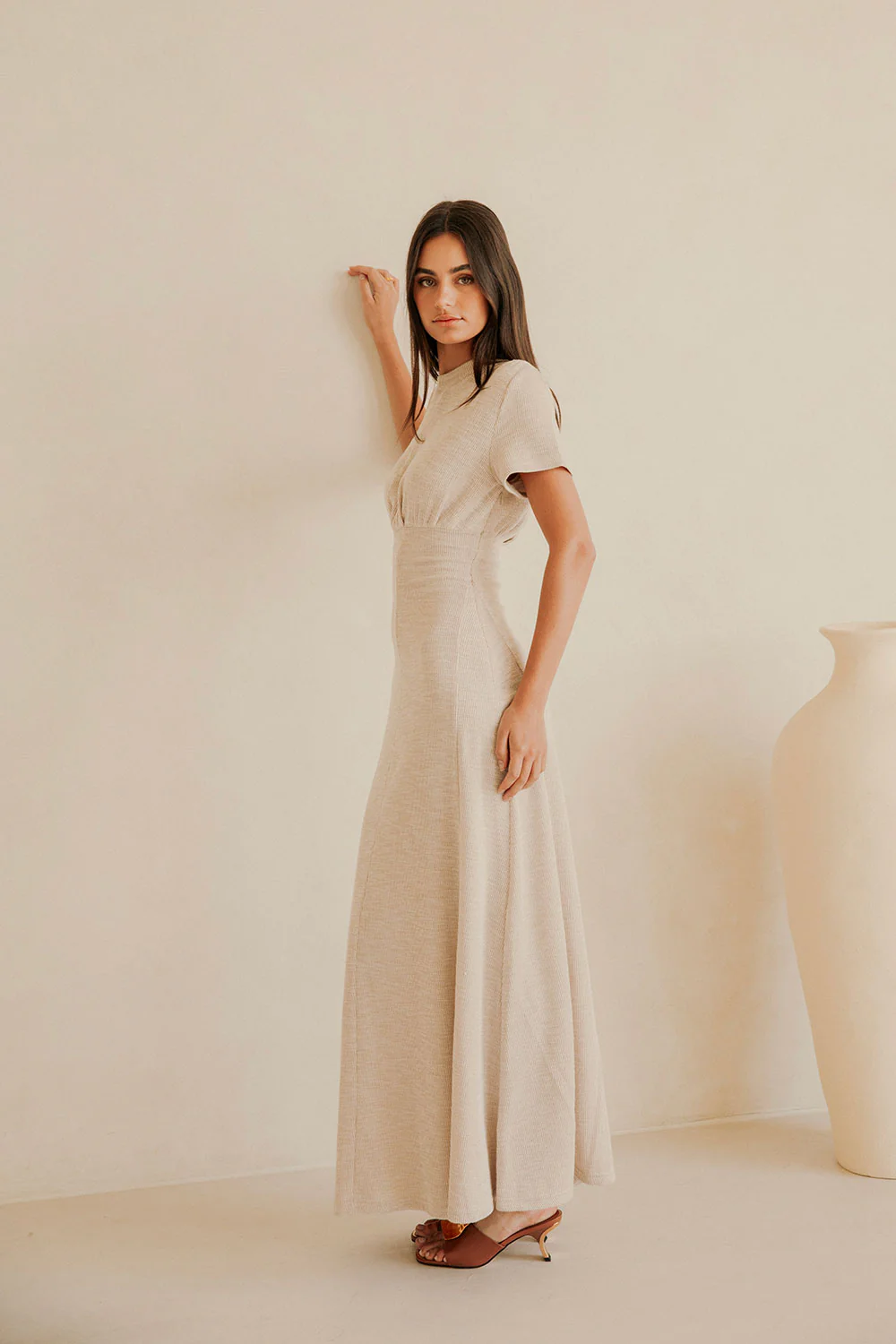 Gizelle Dress - Beige - Image 5