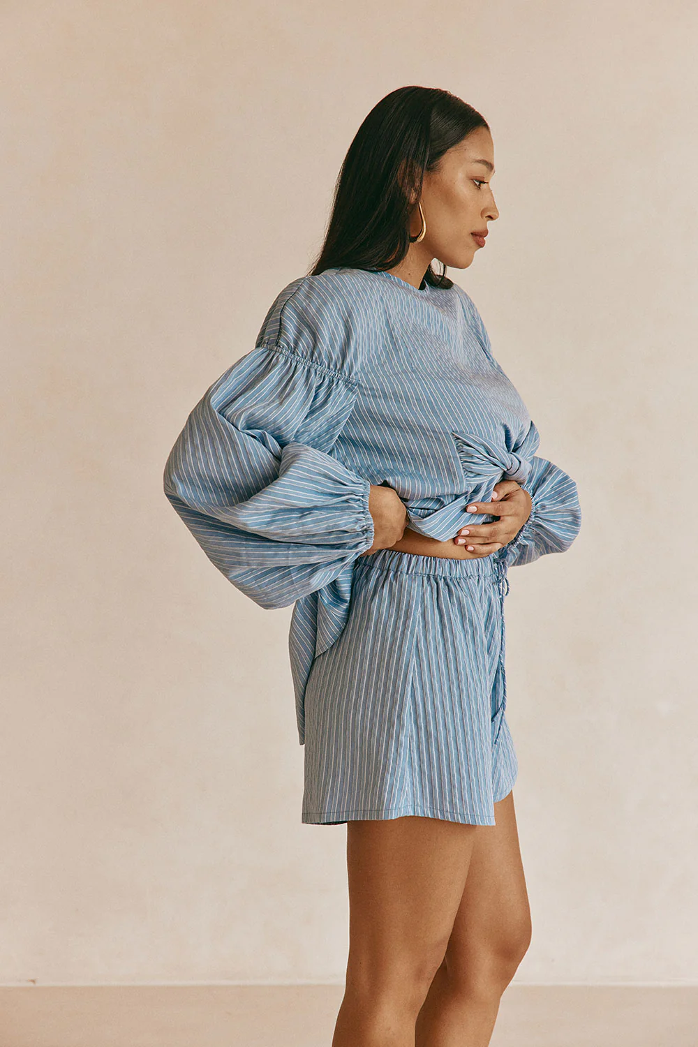 Hailey Shorts - Blue Stripe - Image 6