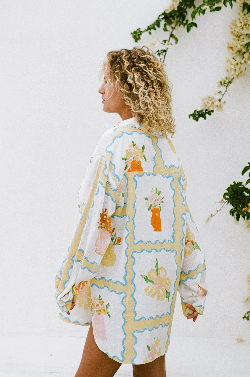 Jay Shirt Dress - Flower Pots - Image 3