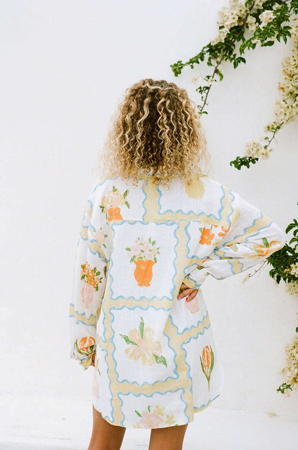 Jay Shirt Dress - Flower Pots - Image 4