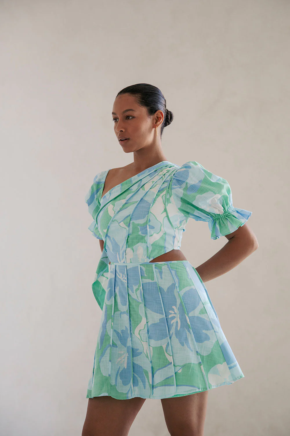 Jonty Puff Dress - Spring Petals - Image 7