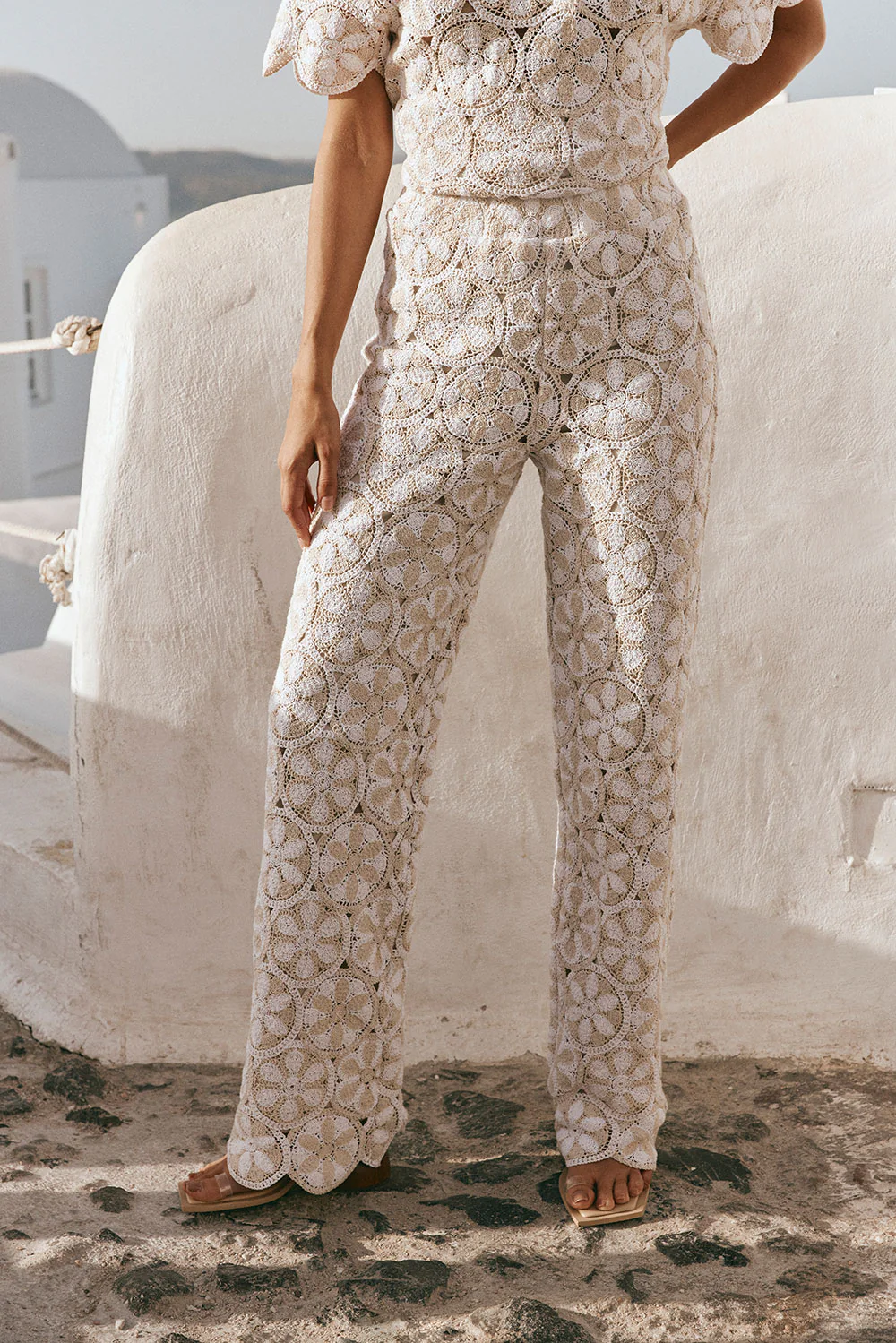 Kalila Crochet Pants - Ivory - Image 4