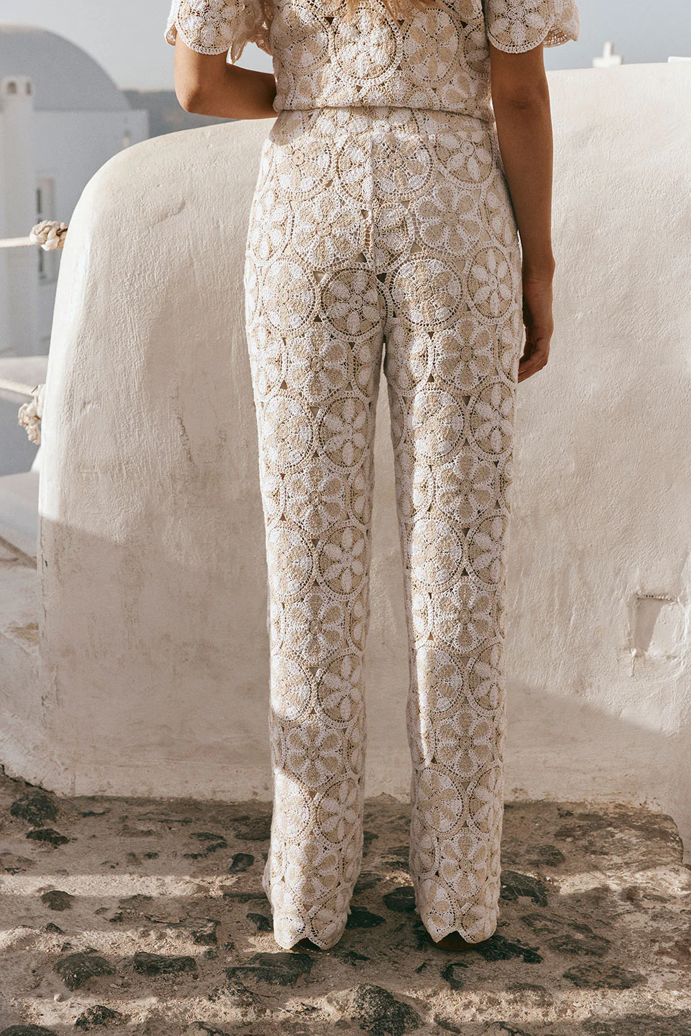 Kalila Crochet Pants - Ivory - Image 6