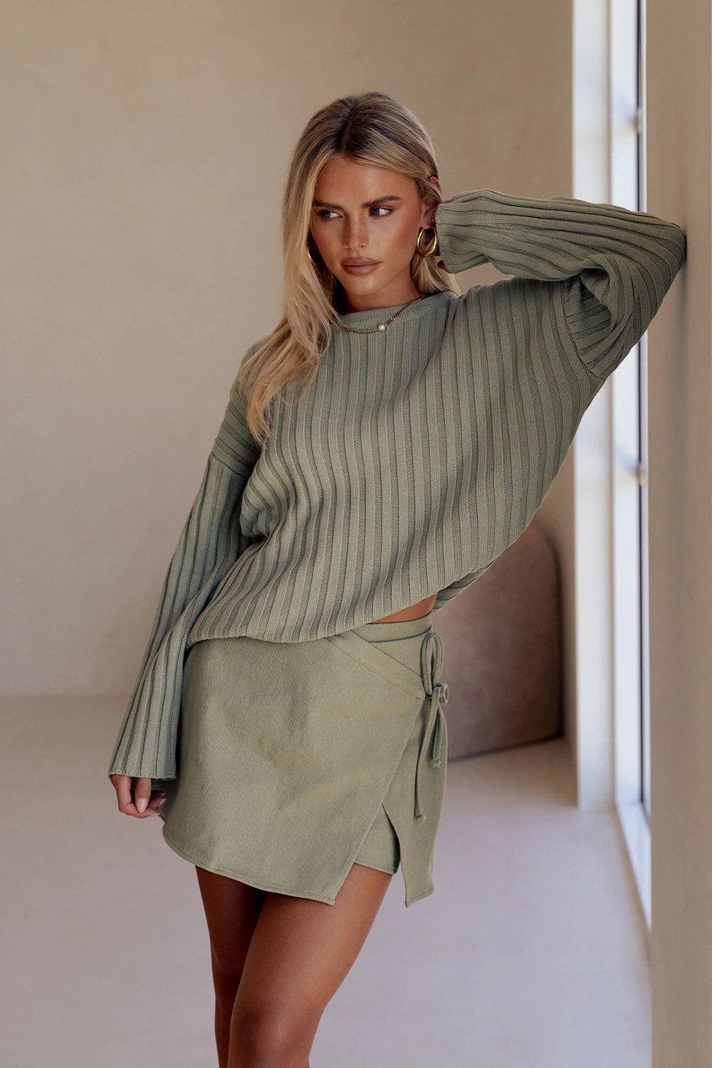 Rocio Wrap Skort - Green - Image 2