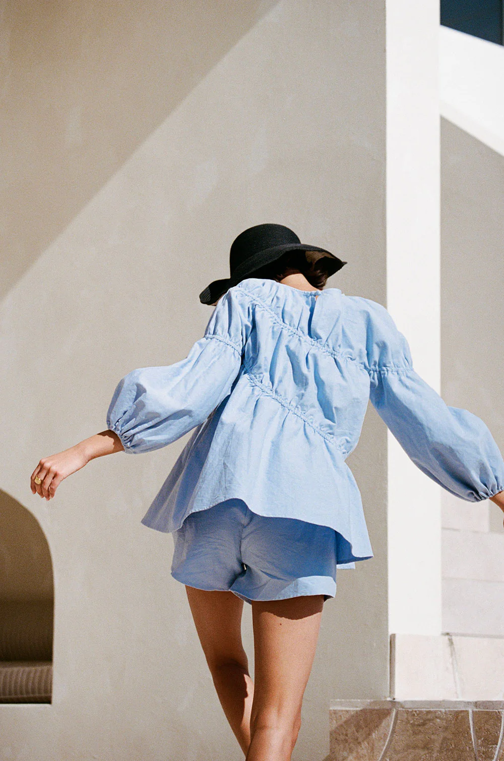 SAMPLE-Akel Shorts - Blue - Image 4