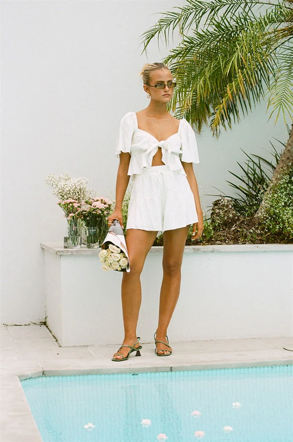 SAMPLE-Allura Shorts - White - Image 2