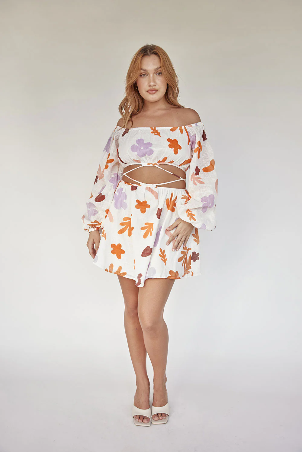 SAMPLE-Avie Off Shoulder Dress - Autumn - Image 8