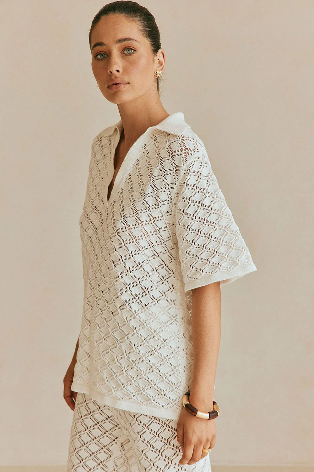 SAMPLE-Aya Top - White Knit - Image 4