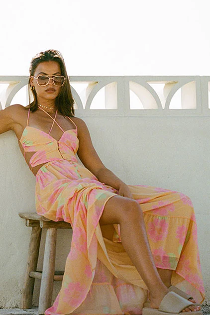 SAMPLE-Baila Maxi Dress - Painted Flower - Image 4