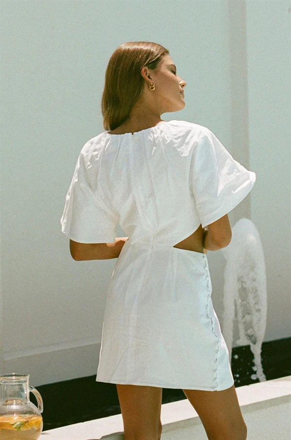 SAMPLE-Calista Dress - White - Image 4