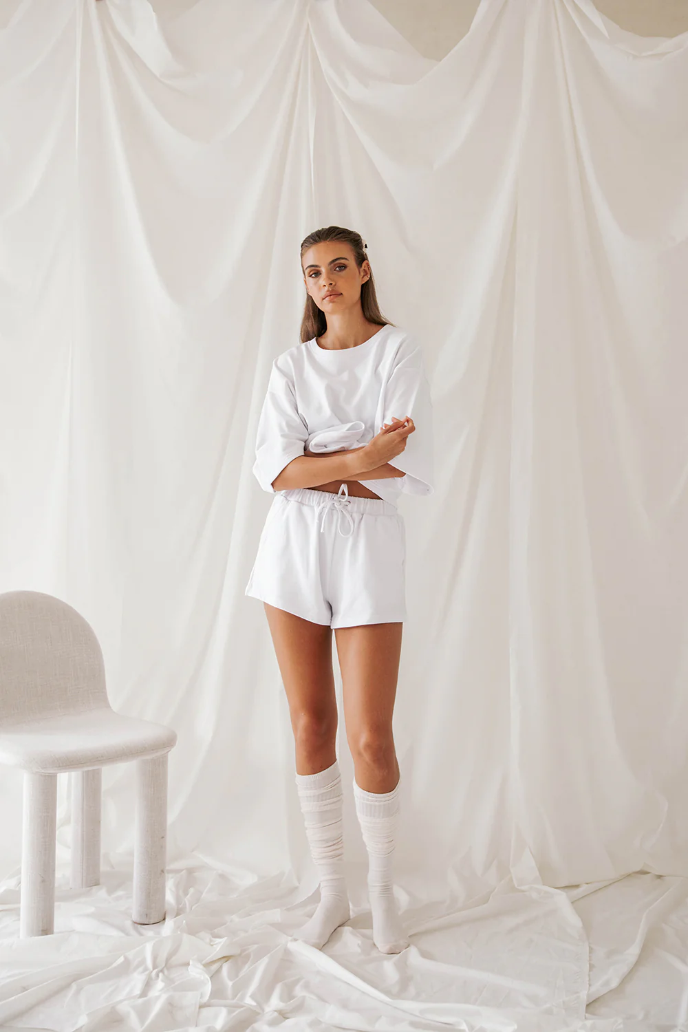 SAMPLE-Camp Shorts - White - Image 3