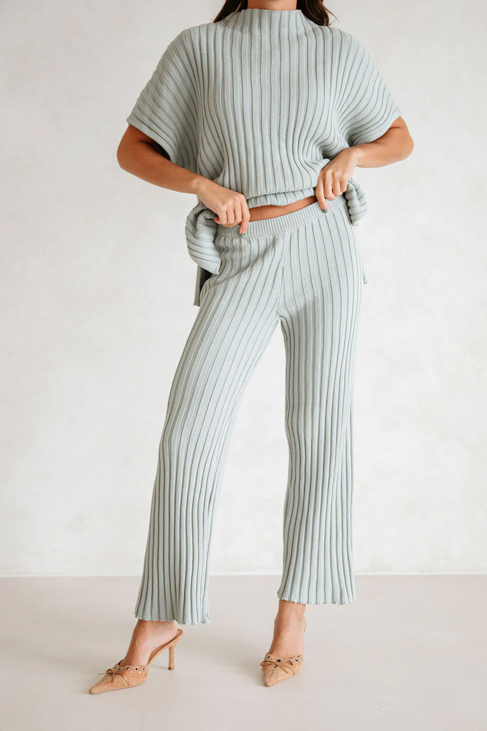 SAMPLE-Celine Pants - Grey - Image 2