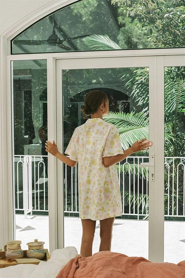 SAMPLE-Cosy Shirt Dress - Floral - Image 6