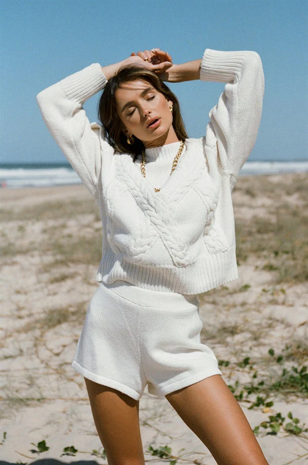 SAMPLE-Demi Knit Shorts - Image 2