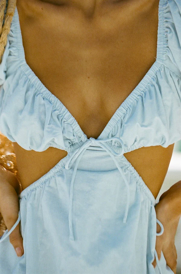 SAMPLE-Eilish Dress - Azure - Image 2