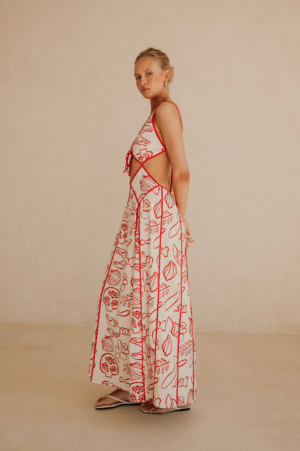 SAMPLE-Eliska Dress - Shoreline Red - Image 6