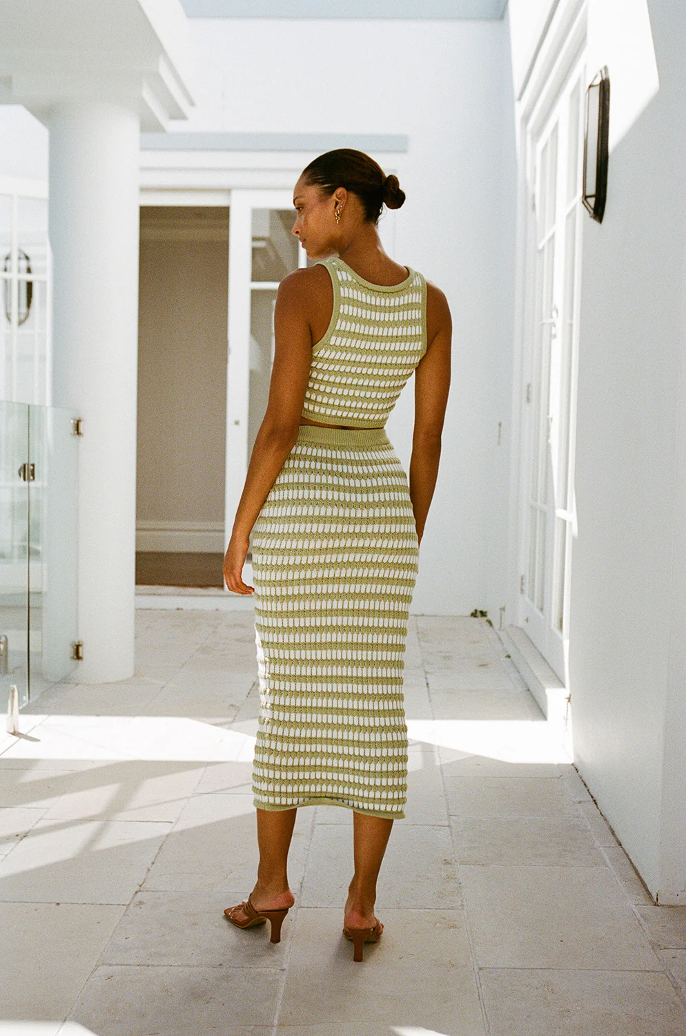SAMPLE-Heather Skirt - Stripe - Image 4