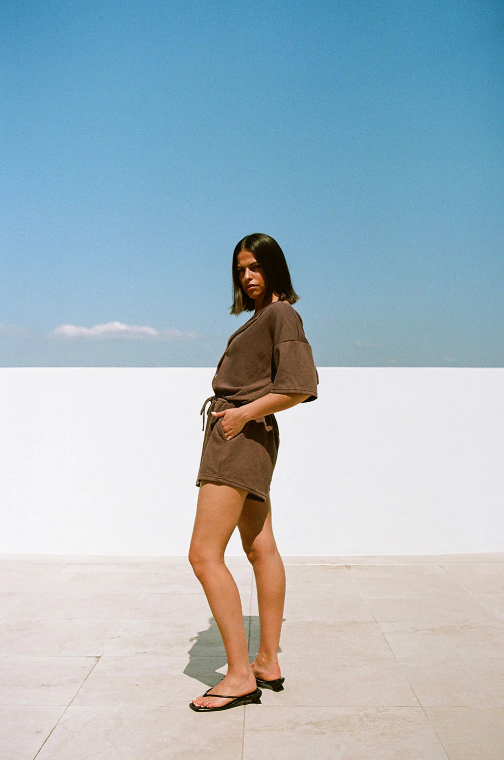 SAMPLE-Juniper Playsuit - Chocolate - Image 2