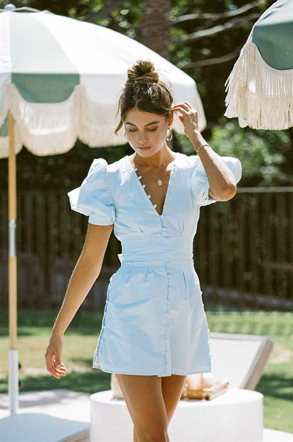 SAMPLE-Kori Dress - Blue - Image 10