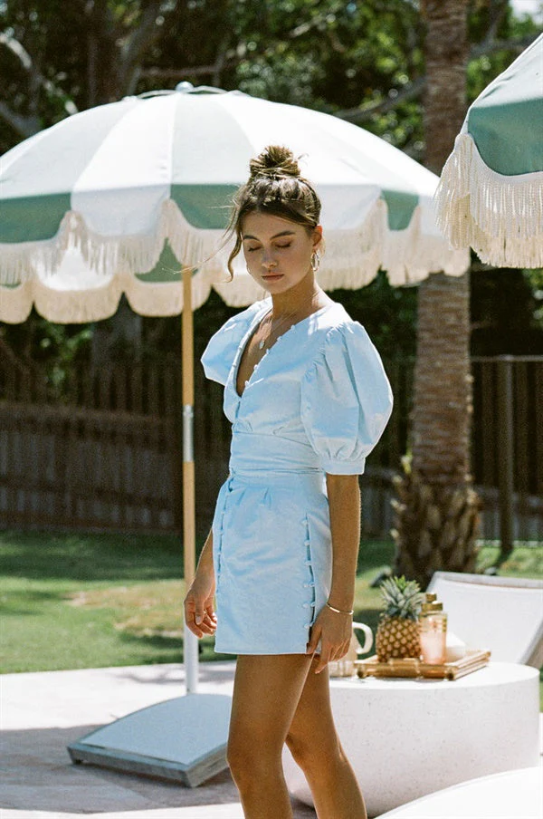 SAMPLE-Kori Dress - Blue - Image 9