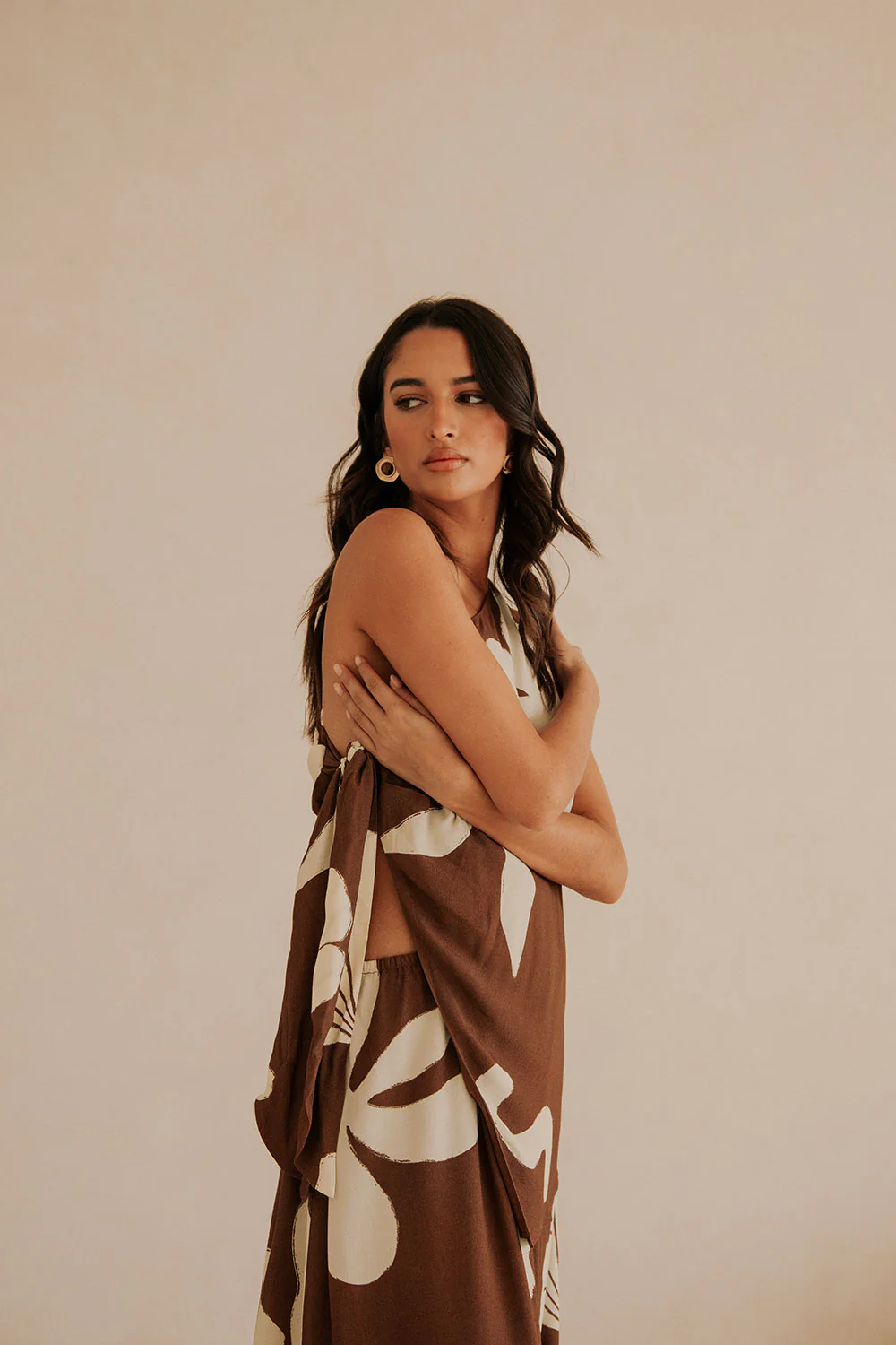 SAMPLE-Lessi Dress - Galene Brown - Image 4