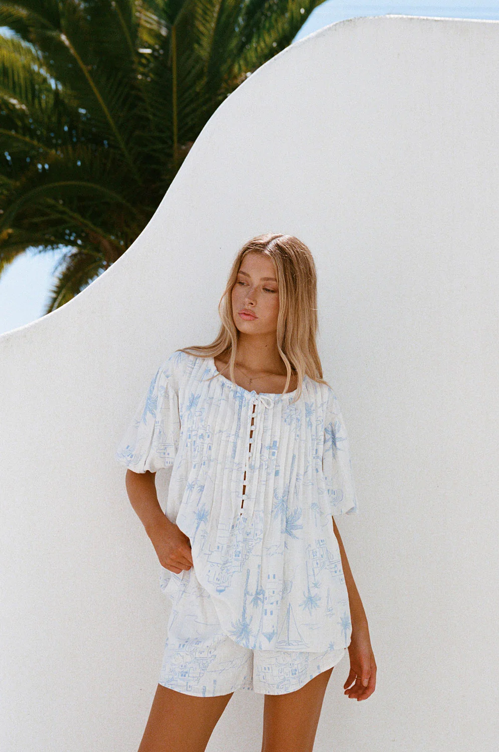 SAMPLE-Leta Shorts - Santorini - Image 3