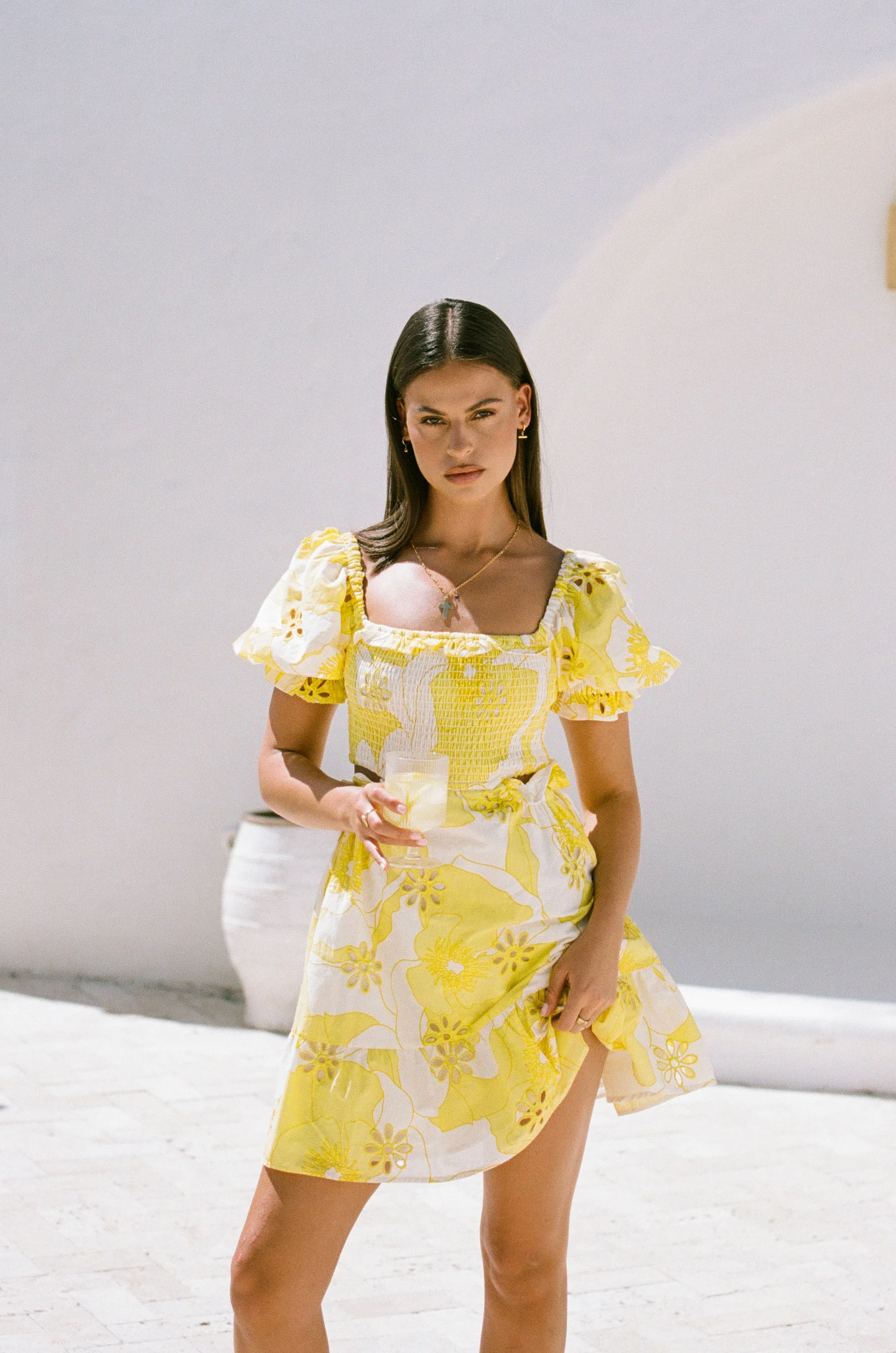 SAMPLE-Mariz Shirred Dress - Image 3