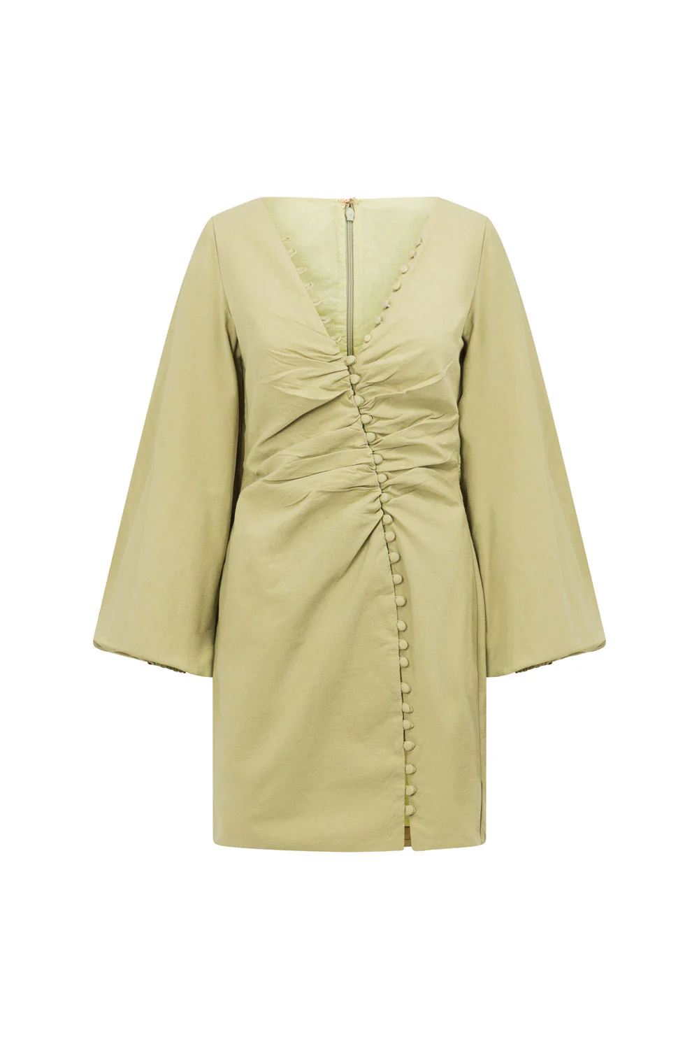 SAMPLE-Minna Button Dress - Moss - Image 5