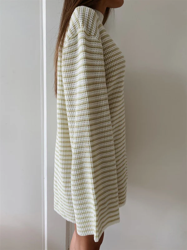 SAMPLE-Morela Knit Dress - Stripe - Image 8