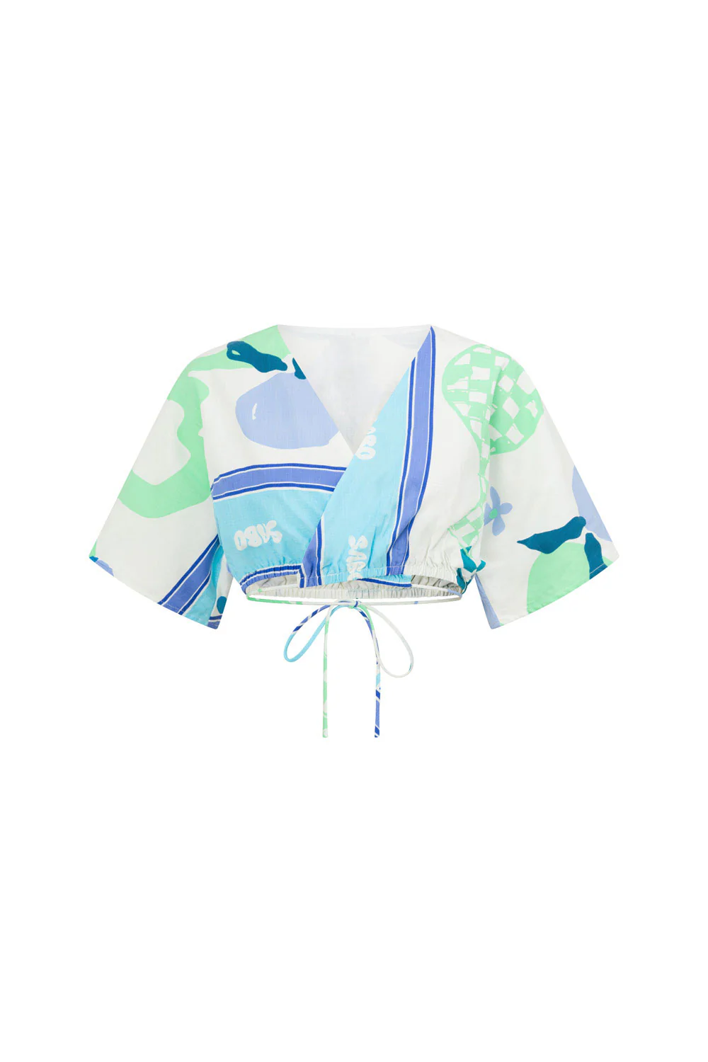 SAMPLE-Naya Wrap Top - Scarf Azure - Image 6