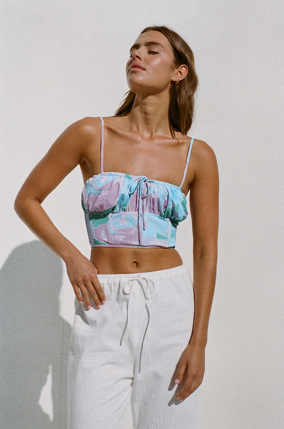 SAMPLE-Oceana Top - Water Lilies - Image 5