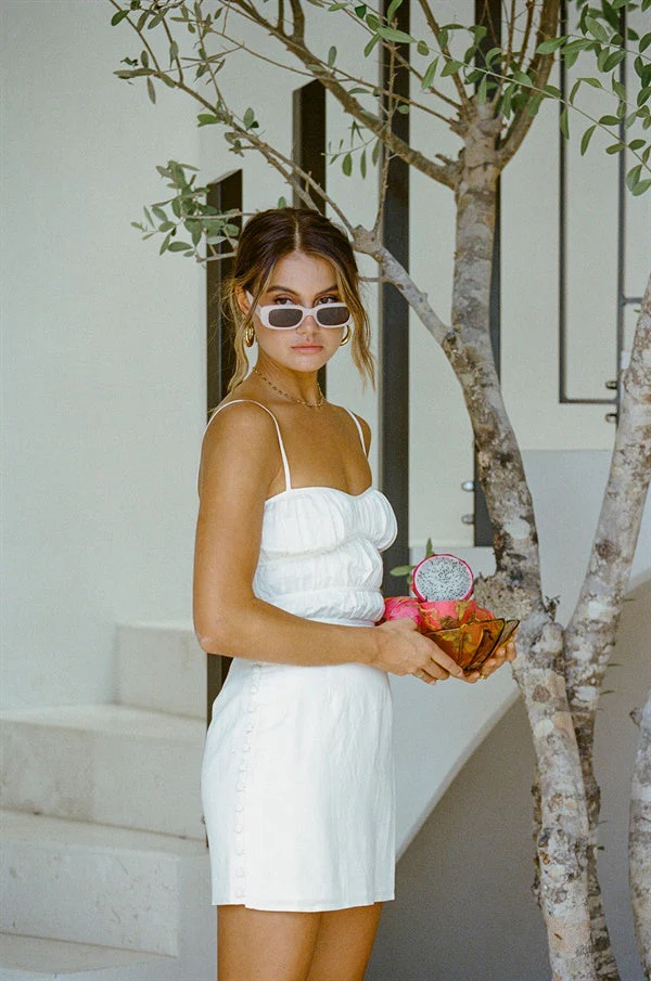 SAMPLE-Pana Dress - White - Image 6