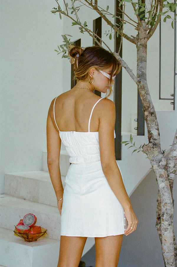 SAMPLE-Pana Dress - White - Image 8