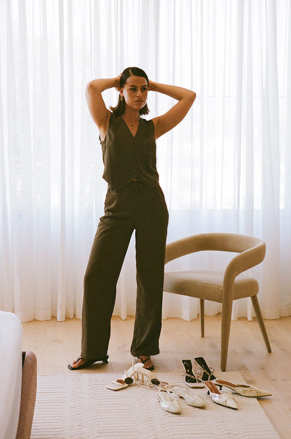 SAMPLE-Remi Pants - Chocolate - Image 4