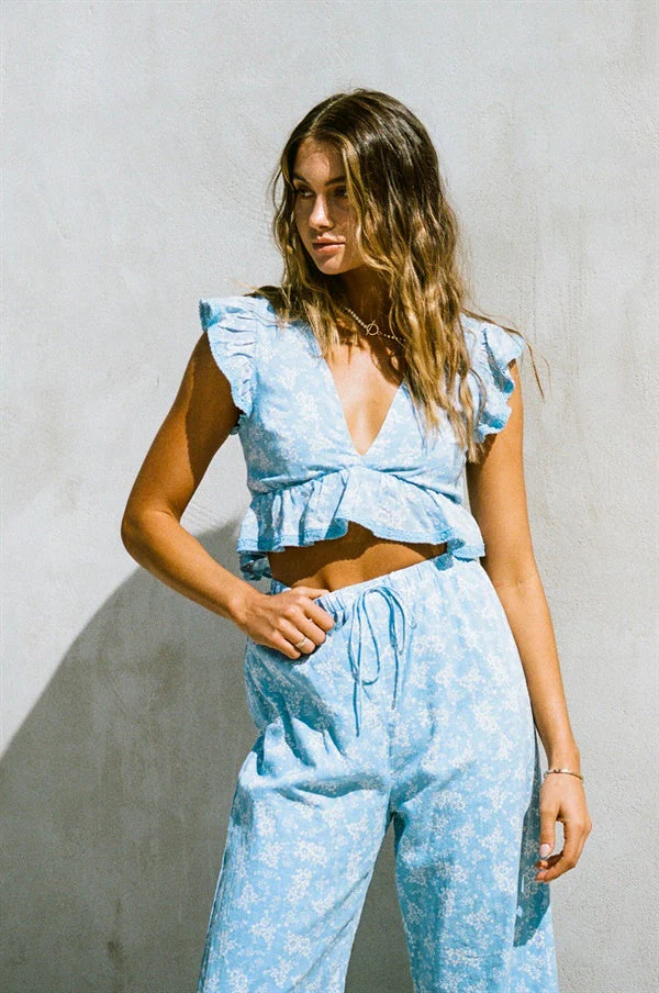 SAMPLE-Renata Resort Pants - Azure - Image 4
