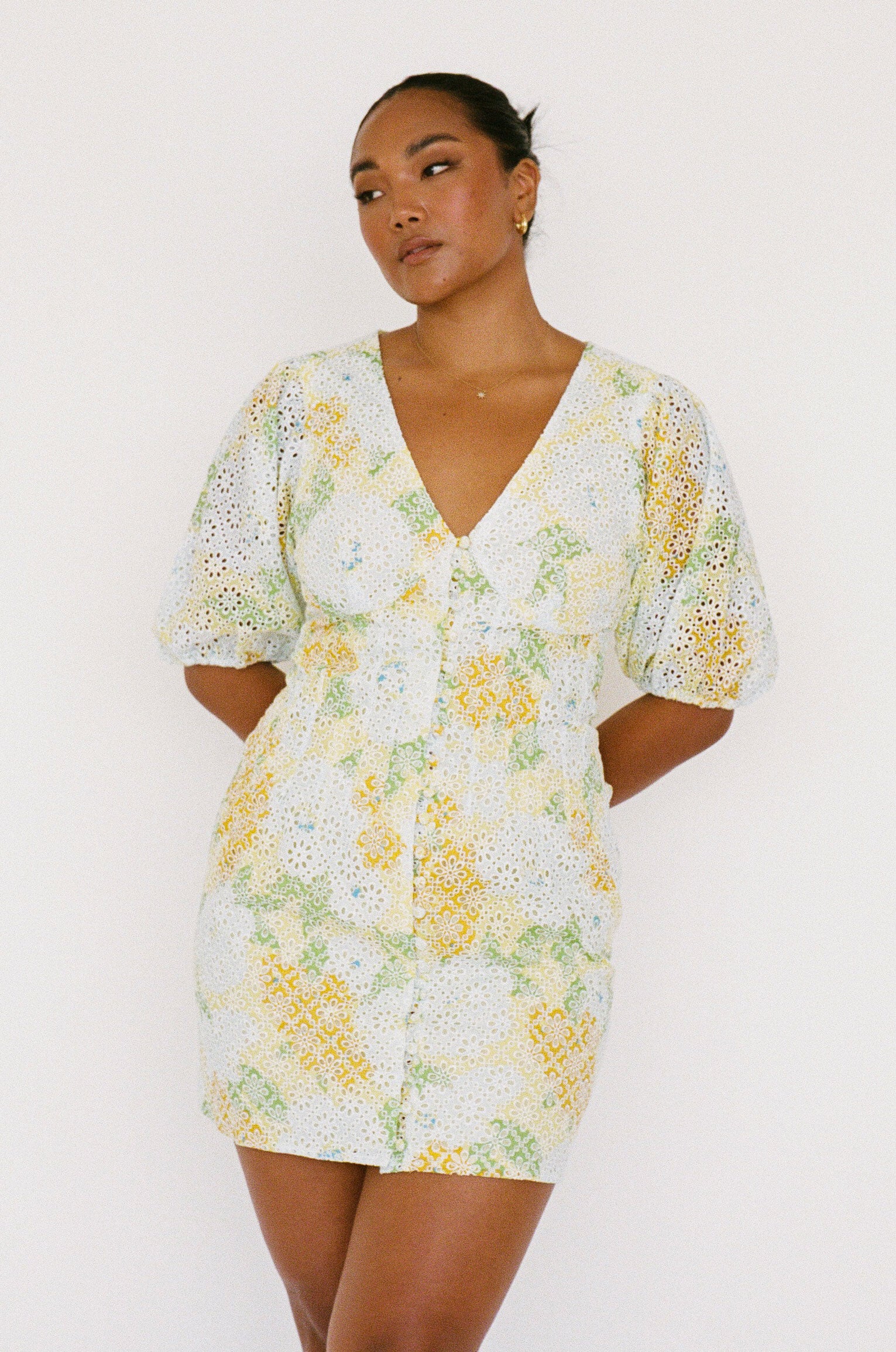 SAMPLE-Rexa Puff Dress - Image 7