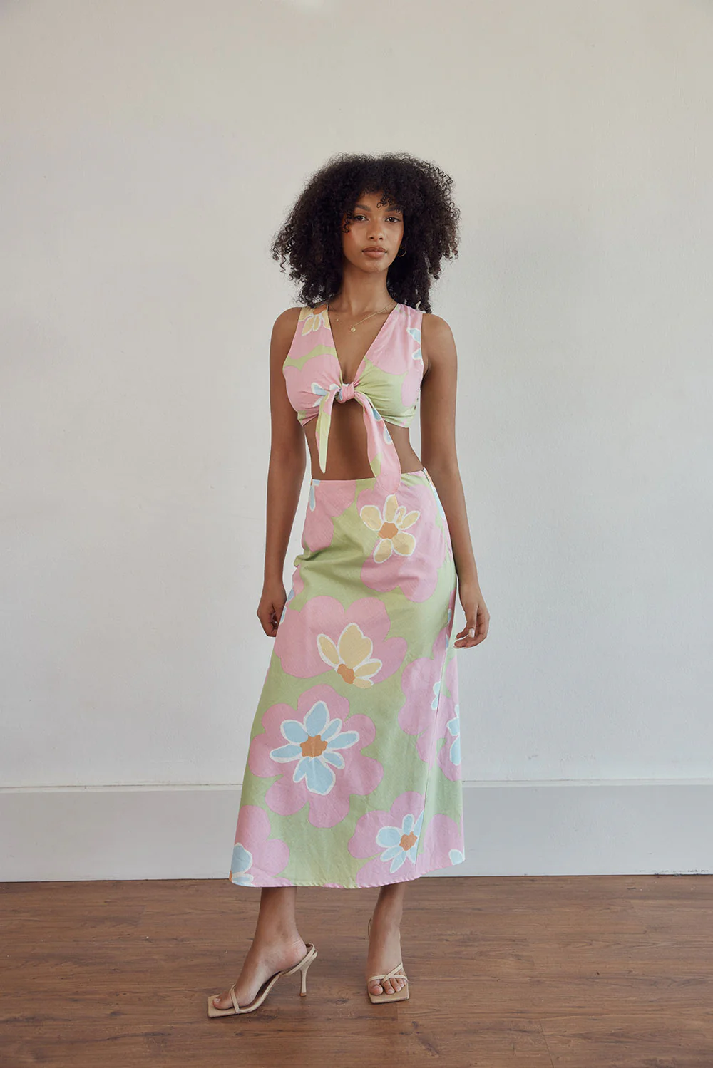 SAMPLE-Samira Midi Skirt - Hana Green - Image 5