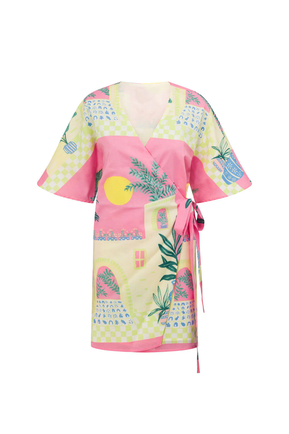 SAMPLE-Scarlett Wrap Dress - Vista Pink - Image 9