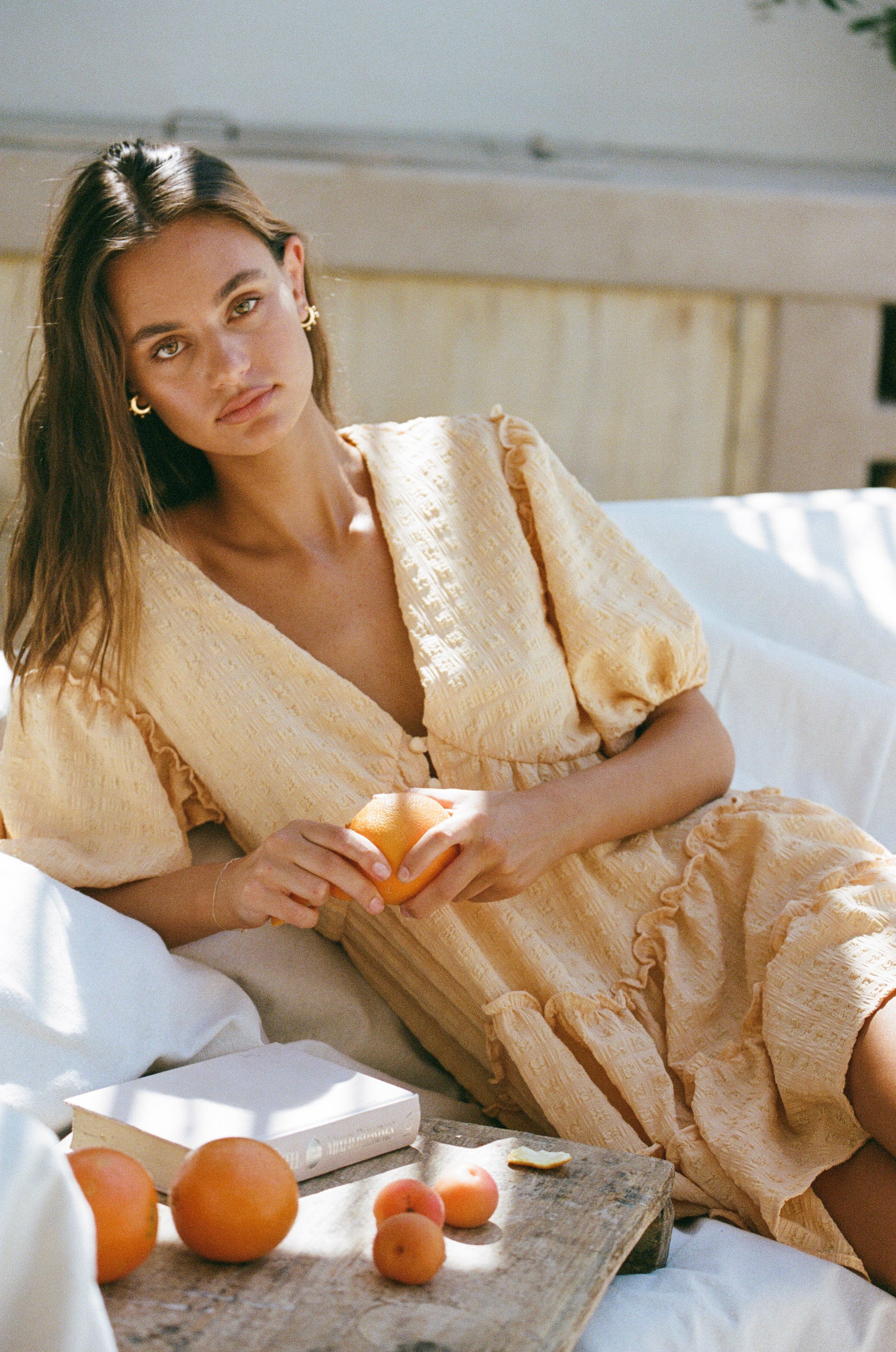 SAMPLE-Tarelle Dress - Honey - Image 3