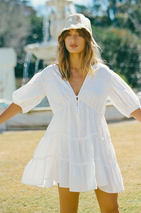 SAMPLE-Tarelle Dress - White - Image 11
