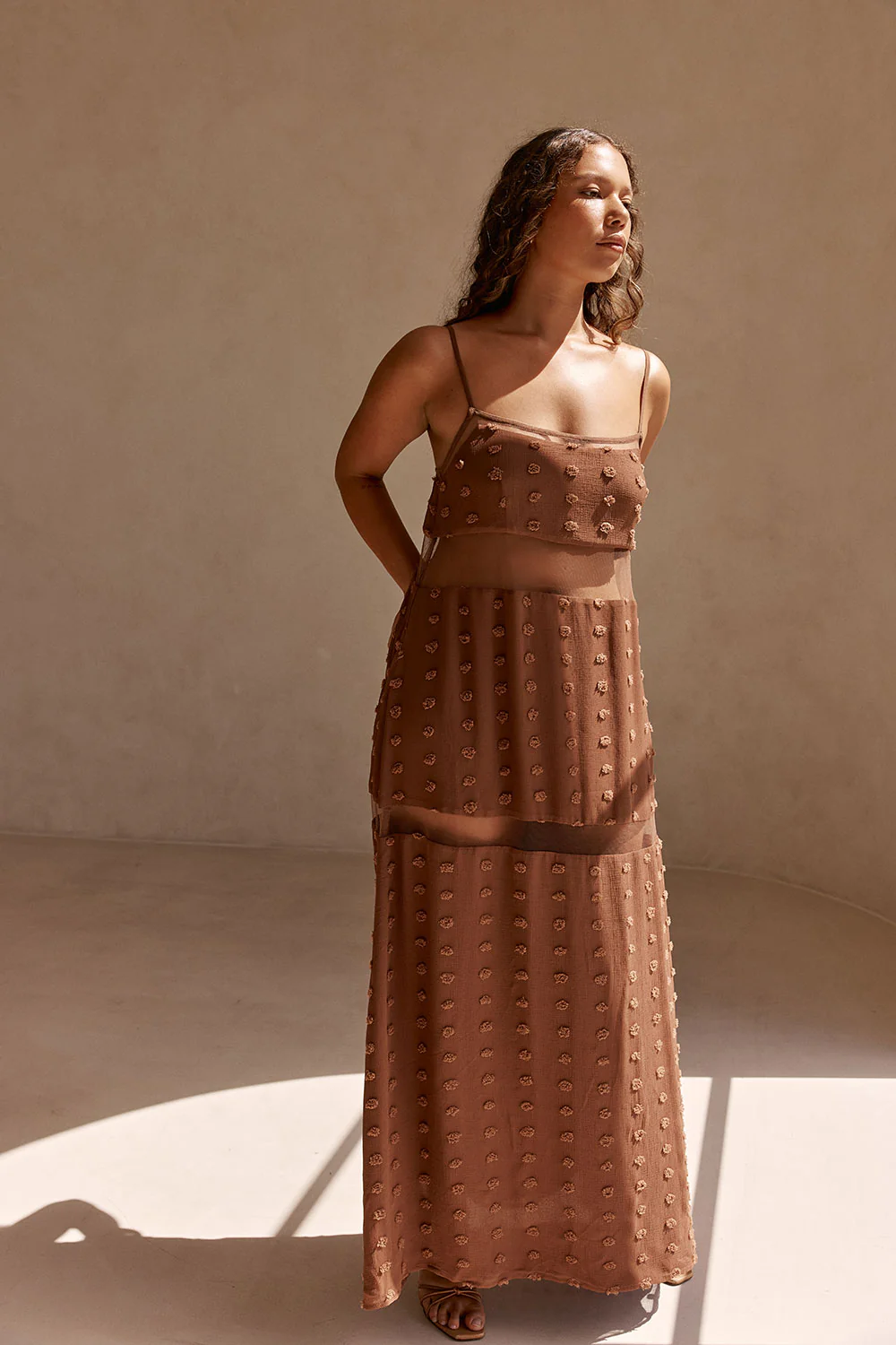 SAMPLE-Tassia Dress - Tan - Image 2