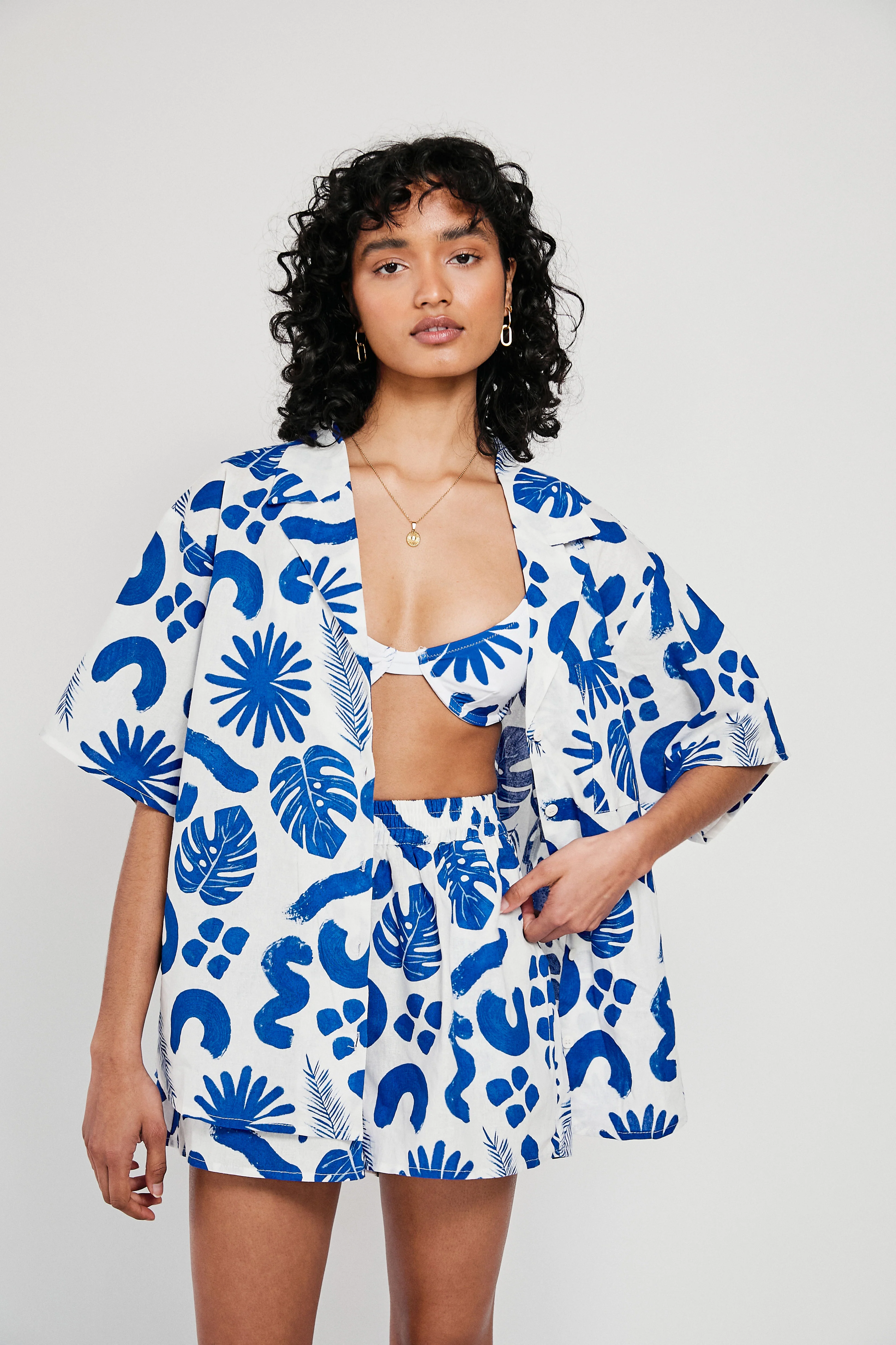 SAMPLE-Thessy Top - Blue Leaf - Image 11